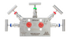 Tek-Trol Tek-Manifold 7500A-5VM-CP-8N-SS, 5-Way Block and Bleed, Multiplanar, PTFE Seal, 316 Stainless Steel Body, 6000 psi
