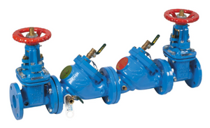 Watts LF709 Series, Lead-Free Cast Iron, Double Check Valve Backflow Preventer Assembly, Domestic OSY Gate Valve Shutoff, Epoxy Coated Using ArmorTek Technology