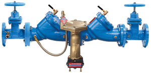 4" Watts LF909-NRS-FS 4, Lead-Free Cast Iron, Reduced Pressure Zone Backflow Preventer Assembly, NRS Gate Valve Shutoff, ArmorTek Coating, Backflow Flood Sensor