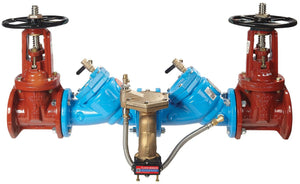 4" Watts LF909-OSY-FS 4, Lead-Free Cast Iron, Reduced Pressure Zone Backflow Preventer Assembly, OSY Gate Valve Shutoff, ArmorTek Coating, Backflow Flood Sensor