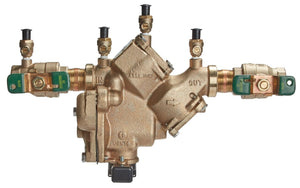 Watts LF909 Series, Lead-Free Copper Silicon Alloy, Reduced Pressure Zone Backflow Preventer Assembly, Quarter Turn Ball Valve Shutoff, Backflow Flood Sensor