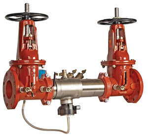 10" Watts LF957RPDA-OSY-GPM-FS 10, Lead-Free Stainless Steel, Reduced Pressure Detector Backflow Preventer Assembly, OSY Gate Valve Shutoff, Gallons/Minute Meter, Backflow Flood Sensor
