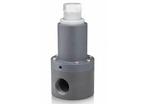 3" Plast-O-Matic RVDT300T-PV - Inline Flow Pattern Style Relief, Bypass, Backpressure, Anti-Siphon Valves, PVC Body, PTFE Seat