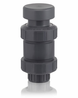 1-1/4" Plast-O-Matic ARV125VT-PV - PVC Body, FKM Seat, NPT, Air Release Valve