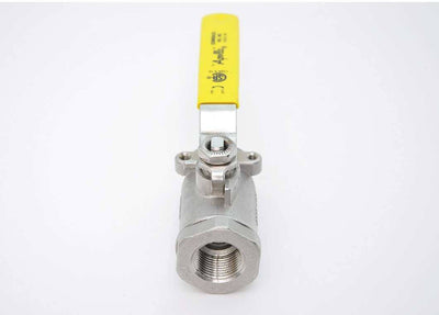 Industrial stainless steel ball valve with lever handle