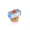 Bonomi 8P0130 - 3 Way, L-Port, NPT, Brass Body, Actuated Ball Valve, with DA Pneumatic Actuator