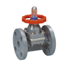 Hayward DAB Series PVC diaphragm valve with flanged ends and handwheel