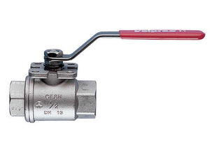 1-1/2" Bonomi 700001 - Ball Valve, Two Piece, Stainless Steel, Full Port, FNPT Threaded, Manually Operated