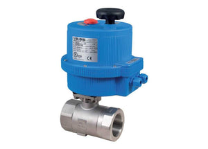 1-1/2" Bonomi 8E3100-00 - Ball Valve, 2 Piece, 2-Way, Stainless Steel, FNPT Threaded, Full Port, with Electric Actuator