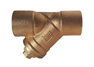 1-1/4" Red White Valve 387F - Bronze, Solder End, Y-Strainer