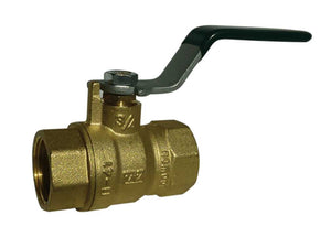 1-1/4" Red White Valve 5592AB - Lead Free, Brass, Full-Port, Threaded End, Ball Valve