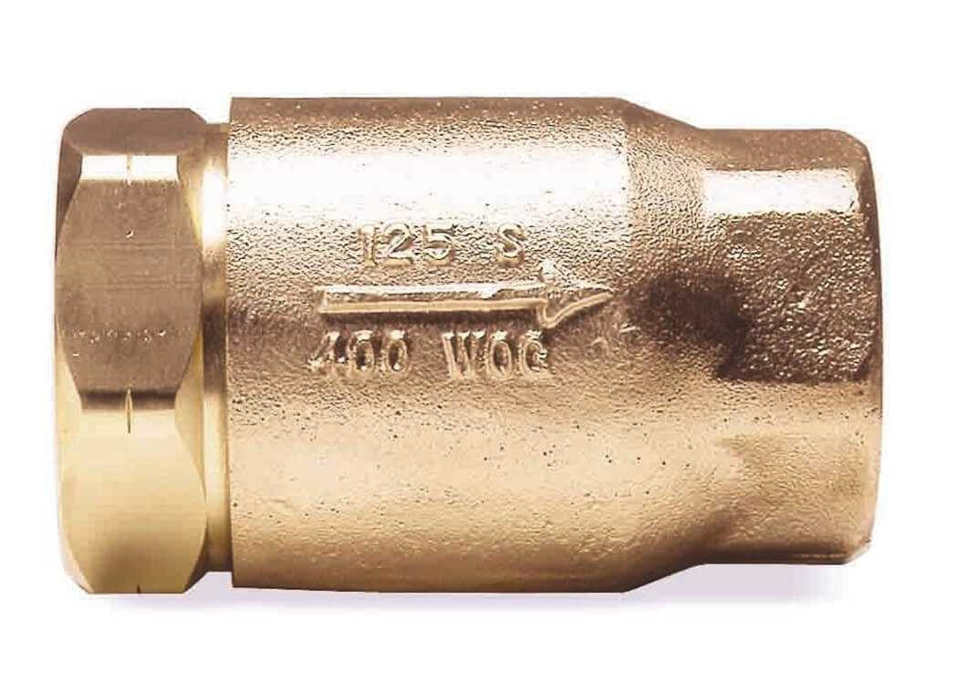 1" Apollo 61LF-105-01 - Bronze, NPT, In-Line Ball Cone Check Valve