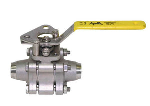 1" Apollo 86A-405-01 - 3 Piece, Full-Port, Stainless Steel, Butt-Weld, Ball Valve