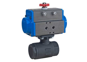 1" Bonomi 8P3000 - Direct Mount, 2-Way Carbon Steel Ball Valve with Double Acting Actuator