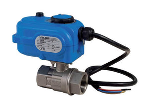 1/2" Bonomi 8E867-00 - Ball Valve, 2-way, 2-piece, Stainless Steel, FNPT Threaded, Full Port, with Electric Actuator