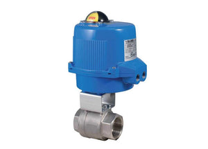 1/4" Bonomi M8E0126-00 - Ball Valve, 2 Piece, 2-Way, Stainless Steel, FNPT Threaded, Full Port, with Metal Electric Actuator