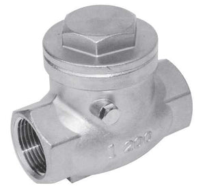2" AVCO 3226 Swing Check Valve, 316 Stainless Steel Body, NPT, Screwed Cap, 200 psi