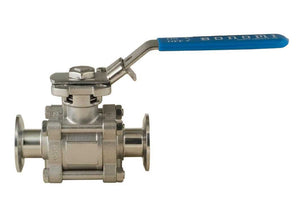 2" Bonomi 771 - Sanitary Ball Valve, 3-Piece, Stainless Steel, Full Port, Tri-Clamp, Cavity Filled, Manually Operated