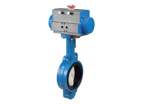2" Bonomi DA540S- Butterfly Valve, Wafer Style, Cast Iron Body, Stainless Steel Disc, BUNA-N Seat, with Double Acting Pneumatic Actuator