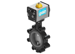 Max-Air 051-579-D82*0-MA - Lug Style Butterfly Valves, Double Acting Pneumatic, Epoxy Coated Ductile Iron Body, Stainless Steel Disc, EPDM Seat