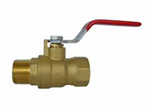 2" Red-White 5581 - Brass, Male X Female, NPT, Ball Valve