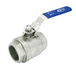 3" AVCO 200 Ball Valve, 2 Piece, 316 Stainless Steel Body, Full Port, NPT with Locking Handle
