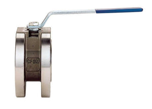 6" Bonomi 720288 - Ball Valve, Wafer Style, Stainless Steel, Full Port, Manually Operated