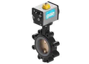 6" Max-Air 060-051-262-D8240-MA - Lug Style Butterfly Valves, Double Acting Pneumatic, Epoxy Coated Ductile Iron Body, Ductile Iron Nickel Plated Disc, EPDM Seat