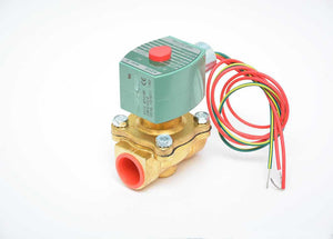 ASCO 8210G054-120/60 - 1" NPT, Brass, Normally Closed, 2 Way, NBR Seal, Solenoid Valve