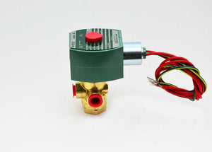ASCO 8320G182-120/60 - 1/4" NPT, Brass, 3 Way, NBR Seal, Solenoid Valve