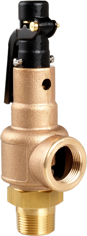 Aquatrol ID x OD Brass/Bronze Series 560 ASME Section I Safety Valve With Orifice For Steam Service, Metal Seat & Open Lever Set 1 to 300 psi