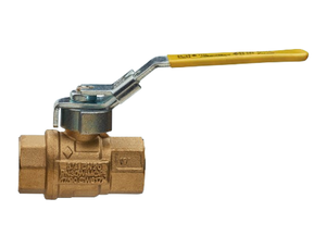 3" Bonomi 171LLCR Ball Valve, Full Port, Brass Body, FNPT Threaded with Latch Lock Handle