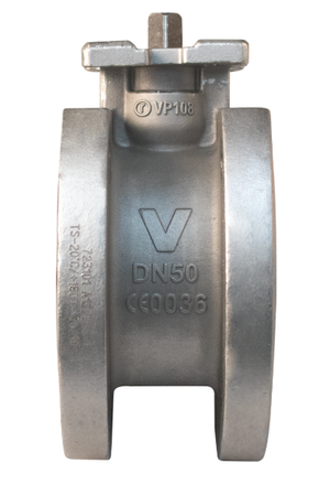 2" Bonomi 723101 Ball Valve, Wafer Style, Direct Mount, Full Port, Stainless Steel, ANSI Class 150 Flange