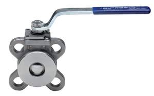 4" Bonomi 725002 Ball Valve for Steam, Wafer Style, Full Port, Stainless Steel, ANSI Class 150 Flange