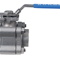 Bonomi 741H Ball Valve, High Pressure, High Temperature, Direct Mount, Full Port, 3 Piece, Stainless Steel, Socket Weld, with Locking Lever