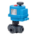 Bonomi 8E3*PVC-00 Series - Ball Valve, 3-way, PVC, Full Port, with Electric Actuator