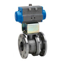 Bonomi 8P0178 Series - Stainless Steel, Full Port, Flanged, Ball Valve with Spring Return Pneumatic Actuator