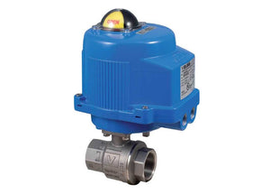 Bonomi M8E067-00 - Ball Valve, 2-way, 2-piece, Stainless Steel, FNPT Threaded, Full Port, with Metal Electric Actuator