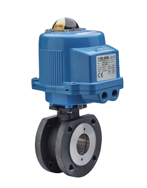 4" Bonomi M8E724102V**-0**-4 30-60°/60°/90° V-Port Ball Valve, Direct Mount, 2-Way, Carbon Steel, ANSI 150 Flanged, Wafer Style, with Metal Electric Actuator with Positioner or Positioner with Battery Backup