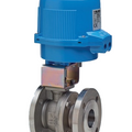 Bonomi M8E760195V**-0** 30-60°/60°/90° V-Port Ball Valve, 2-Way, Stainless Steel, ANSI 300 Flanged, For Steam, Split  Body Style, with Valbia Metal Electric Actuator with Positioner or Positioner with Battery Backup