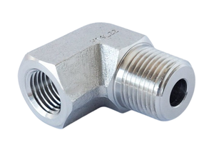 1/2" MNPT x 3/8" FNPT Comfit Reducing Street Elbow, 316 Stainless Steel
