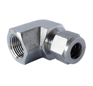 3/8" ODT x 1/4" FNPT Comfit Female Elbow, 316 Stainless Steel