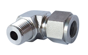 3/8" ODT x 3/8" MNPT Comfit Male Elbow, 316 Stainless Steel