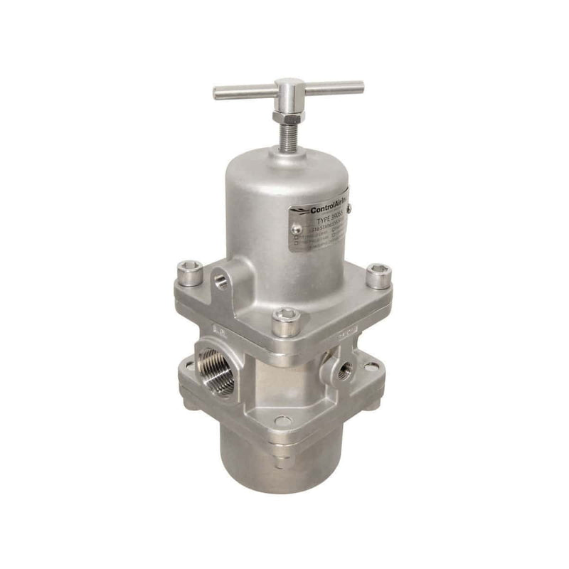 ControlAir Type 390 Series Large Flow Capacity Stainless Steel Pressure Regulator, 429-844-035, 390-FBX, 0 - 60 Psig (0 - 4.1 Bar), 1