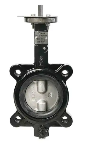 Jomar Valve BFV-Lug BUNA-N Series, Lug Style, Epoxy-Coated Ductile Iron Body, Stainless Steel Disc, BUNA Seat, Lever Handle/Gear Operator Butterfly Valve