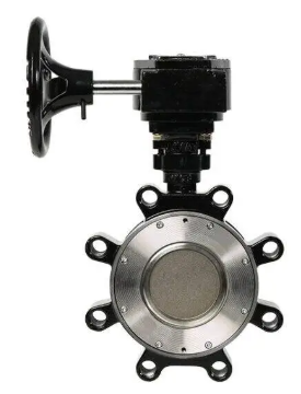 2" Jomar Valve HPBFV-600-CS-300-GO, Lug Style, Epoxy Coated Carbon Steel Body, Dual Offset Stainless Steel Disc, RPTFE Seat & Gear Operator, Class 300 High Performance Butterfly Valve