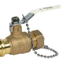 Jomar Valve P-100HPG Series, 2 Piece, Full Port, Dezincification Resistant Lead-Free Brass, Press x 3/4