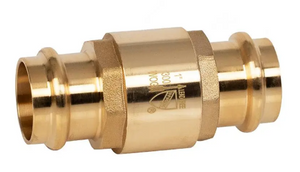 Jomar Valve P-521G Series, Inline Check Valve, Dezincification Resistant Lead-Free Brass, Pressfit, Class 150, 300 WOG