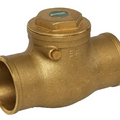 Jomar Valve S-501G Series, Horizontal Swing Check Valve, Dezincification Resistant Lead-Free Brass, Soldered Ends, 200 WOG