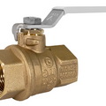 Jomar Valve T-100CSSG-IH Series, 2 Piece, Full Port, NPT Threaded, Dezincification Reistant Brass, Stainless Steel Ball & Stem, Thermal-Block Insulated Handle, 600 WOG Ball Valve